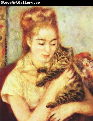 Pierre Renoir Woman with a Cat